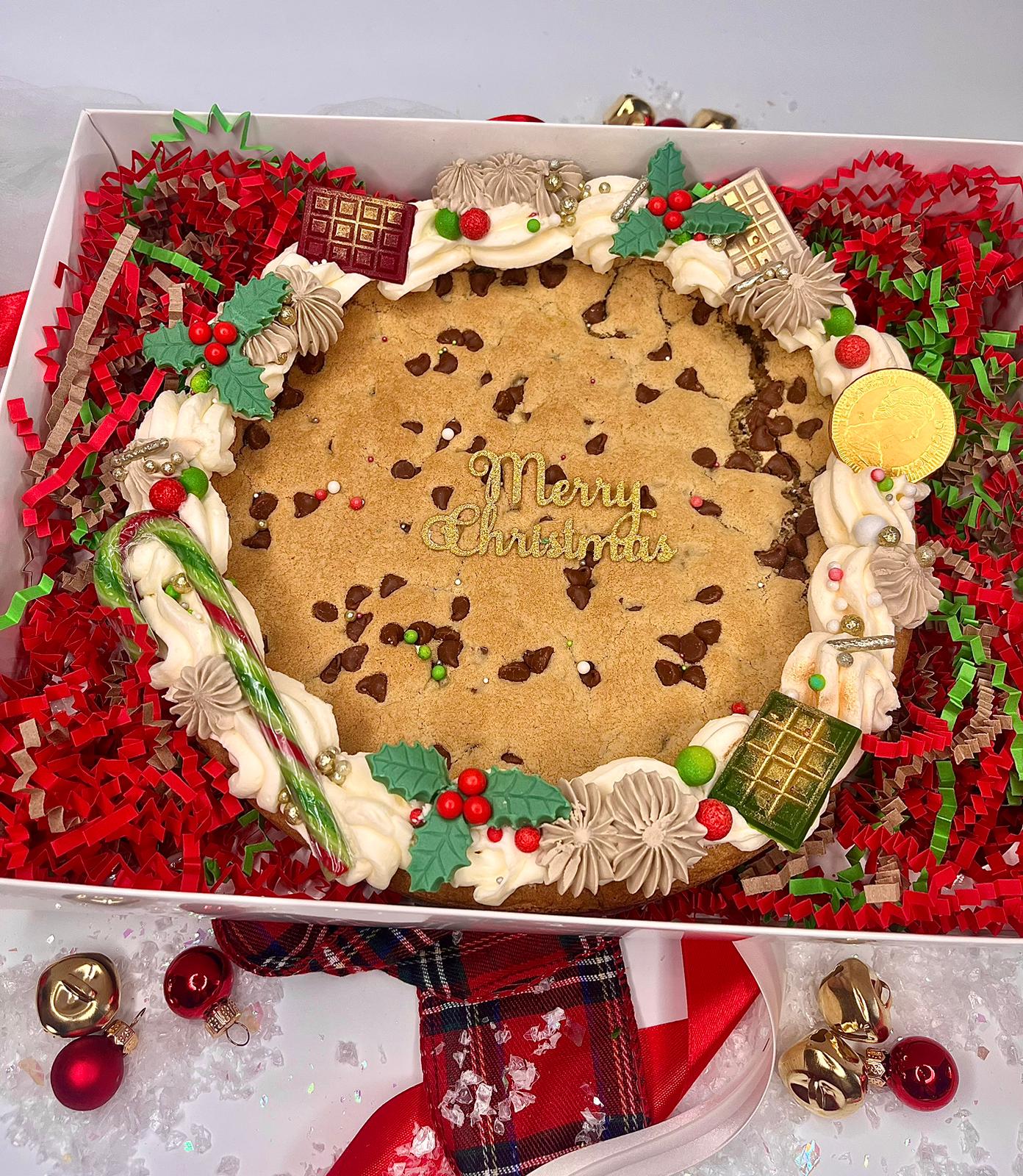 Giant Christmas stuffed cookie